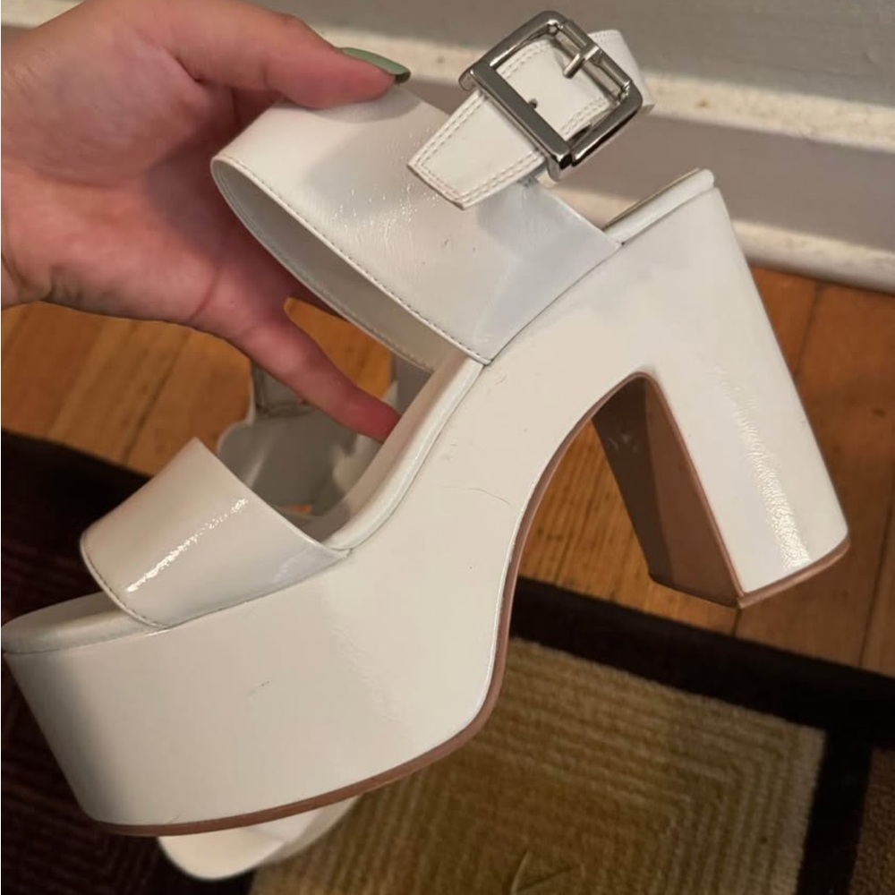 Jefferey Campbell White Platform Sandals